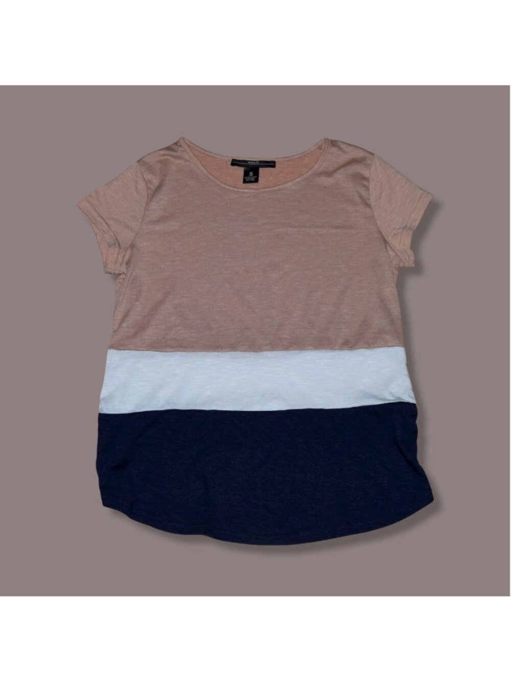 Amang NY Women's Sz S Colorblock Blouse T-Shirt